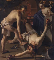Prometheus von Vulkan gefesselt